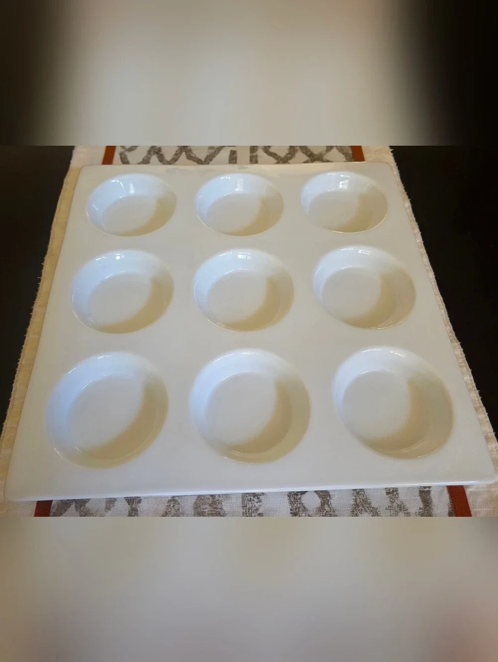 PIER 1 IMPORTS TASTING PARTY 9-Section Divided Square Porcelain Tray. #2469409